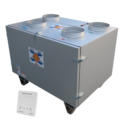 Centrala wentylacyjna  ABP-900/250 górna PRZECIWPRĄDOWA ze sterownkiem nano XS